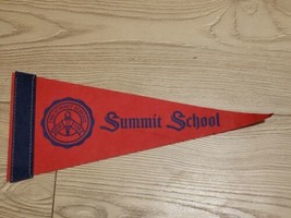 Vintage Rare The Summit School Pennant Flag Illinois - £39.95 GBP