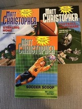 Lot of 3 Sports Themed Books by Matt Christopher, Soccer, Baseball ,Football - £18.19 GBP