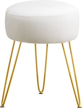 Lue Bona Vanity Stool, White Vanity Stools For Makeup Room, Round, Offices - $43.93