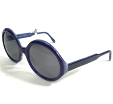 Morgenthal Frederics Sunglasses HALLE Col 332 Blue Round Frames with Blue Lenses - £51.14 GBP