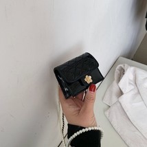Mini Patent Leather Bag Women Hanging Neck Camellia Bags Rhombus Earphone/Lipsti - £23.30 GBP