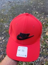 Nike Hat Cap Adult Red &amp; Black Classic99 Swoosh Flex Dry-Fit DC3979-657 NWT - £22.35 GBP