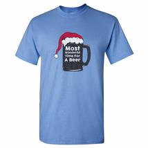 Most Wonderful Time for a Beer - Funny Christmas Holiday Drinking T Shirt - Smal - £18.97 GBP