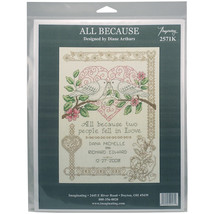 Imaginating Counted Cross Stitch Kit 7.25&quot;X10&quot;-All Because Wedding (14 C... - $22.03