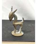 VINTAGE Modernist Hagenauer Style Bambi Deer Brass Figurine Mid Century - $59.84