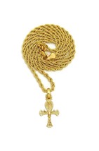 New Egyptian Ankh Cross Pendant &amp; 18&quot;/20&quot; Chains Hip Hop Necklaces - XMP88 - £10.65 GBP