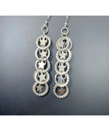 Multi Star & Hoop Layered Drop Earrings 925 Sterling Silver, Handmade Jewelry - $55.00