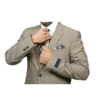 Mens TOMMY HILFIGER Suit Wool Blend 2 Button Side Vent Shark Texture 0106 Tan image 12