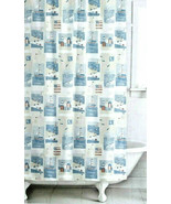 Famous Home FAIR HARBOR Fabric Shower Curtain Boats Lighthouse Flag Naut... - £19.61 GBP