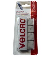 Velcro Sticky-Back Hook and Loop Square Fasteners on Strips 7/8&quot; White 12 - $7.70