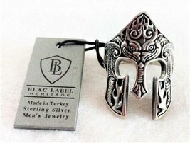 Blac Label Heritage Men’s Sterling Silver Ring Medival Warriors Helmet SZ 10.75 - £44.64 GBP