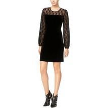NWOT Fair Child Black Velvet Contrast Dress Size M - £18.32 GBP
