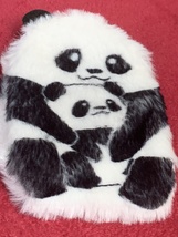 Fluffy Panda Pouch: Twin Pandas - $19.99