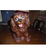 Vintage 1968 Cocker Spaniel Dog Cookie Jar  Hand Painted USA Pottery READ - £42.81 GBP