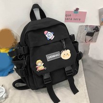 Small Women&#39;s Backpack Girls School Bag Waterproof Nylon Fashion Japanese Casual - £61.71 GBP