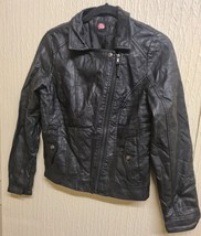 Love 2 Laugh Black Leather Jacket For Girls 15-16Yrs - £29.78 GBP