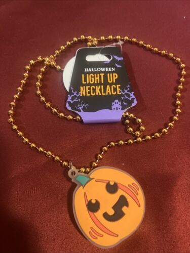 Meijer Halloween Pumpkin Light Up Necklace - $10.84