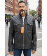 New With Tags HUGO BOSS Black Lamb Leather Men&#39;s Jacket Size 40 R - $247.49
