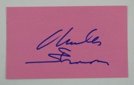 Charles Bronson Signed 3x5 Pink Index Card Autographed The Dirty Dozen - $296.99