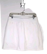 NWT T By Talbots Medium White Cotton Blend Skort Shorts Skirt Combo Zip ... - $14.03