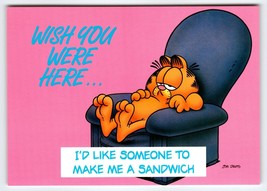Garfield Cat Postcard Wish You Were Here Jim Davis 1978 Tabby Cartoon Kitty NOS - £4.86 GBP
