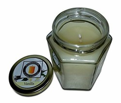 Vanilla Scented 100 Percent  Beeswax Jar Candle, 12 oz - £21.63 GBP
