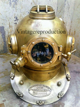 Vintage US Navy Diving Helmet Maritime Mark V Decorative 18&#39;&#39; Diving Helmet - $175.37