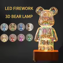 LED FIREWORK 3D BEAR LAMP - $932.95 MXN