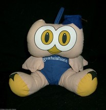 7&quot; VINTAGE AMSCAN GRADUATION OWL BEAN BAG STUFFED ANIMAL PLUSH TOY DOLL ... - £18.98 GBP