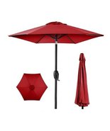 7.5ft Heavy-Duty Round Outdoor Market Table Patio Umbrella w/Steel Po - $1,668.37 MXN