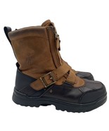 POLO Ralph Lauren Boots Tavin Zip Hi Leather Brown Youth Kids Size 4 - £34.94 GBP