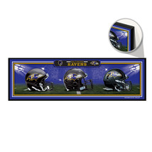 Baltimore Ravens Sign 9x30 Wood Helmets Design - Special Order - $1,768.61 MXN