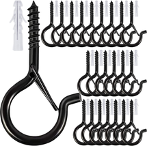 24 Pcs Q Hanger Hooks with Safety BuckleCeiling Hooks for Hanging PlantsScrew - £8.61 GBP