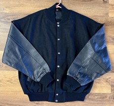 Vintage Fraternity Of The Desert Bighorn Black Leather Jacket Large EUC - $64.35