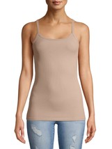 No Boundaries Women&#39;s Juniors Rib Cami Shirt MEDIUM (7-9) Brown Super Soft NEW - £7.47 GBP