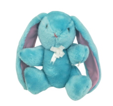 Vintage Blue + Pink Jointed Bunny Rabbit Stuffed Animal Plush Toy Long Ears - $37.05