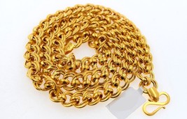 AUTHENTIC 22K 22CT YELLOW GOLD EXCLUSIVE MENS ROLO INTERLOCKING LINKS CH... - $6,651.69
