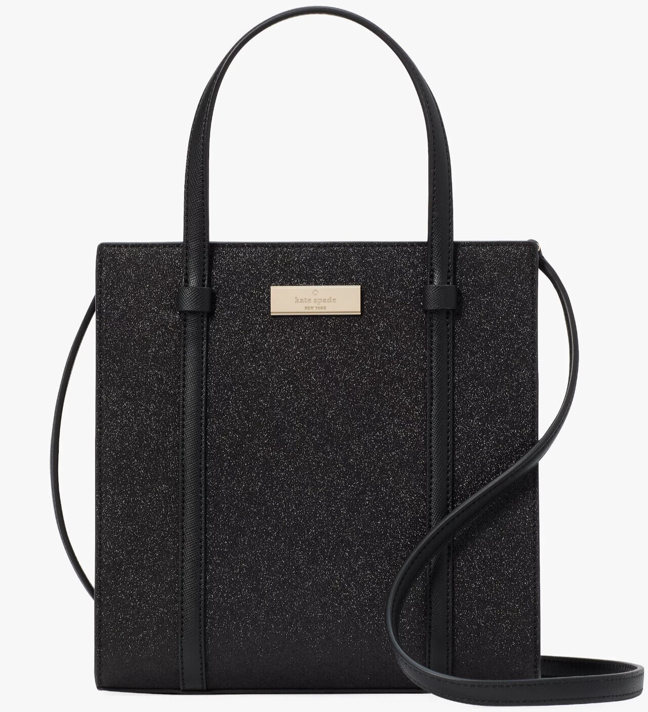 Kate Spade Kenzie Limited Edition Small Tote Bag KK032 Black Glitter Purse NWT