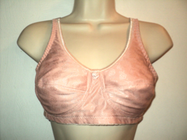 ABC Mastectomy Bra Pink Size 36C No Wires Jacquard Fabric Style 103 - £14.49 GBP