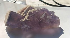 Flawless Cubic Fluorite, 102g Exhibiting Calcite Druzy AAA 3.5&quot; - $210.38