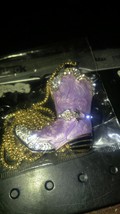 New Betsey Johnson Necklace Cowboy Boot Purple Texas Rodeo Collectible Sexy - $14.99