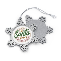 Sorry Santa I Ate The Cookies Snowflake Ornament Holiday Season Home Decor - £12.03 GBP