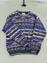 Vintage Knit Sweater Pronto Uomo Abstract Italy 80 90s Crewneck Pullover... - €41,51 EUR