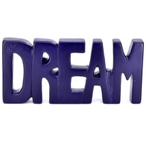 Vaneal Group Hand Carved Soapstone Purple DREAM Standing Word Bookend - £7.95 GBP