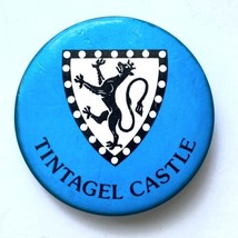 Tintagel Castle Shield UK Pinback Badge Button 1.5” Tourist Souvenir - £10.16 GBP