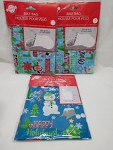 Lot Of (3) Christmas House Giant/Bike Bag Gift Wrap - £9.60 GBP