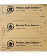 1920 Federal Trust Checks Lot of 3 City Hotel Waterville Maine 685-687 F... - €9,04 EUR 1920 Federal Trust Checks Lot of 3 City Hotel Waterville Maine 685-687 F... - €9,04 EUR
