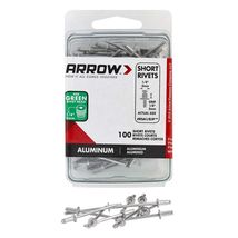 Arrow 1/8 in. D X 1/8 in. Aluminum Short Rivets Silver 100 pk - $6.95