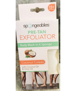Spongeables Pre-Tan Coconut Colada Body Wash In A Sponge W/Coconut Oil/O... - $221.21 MXN