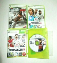 3 XBox 360 Sports Games FIFA Soccer 11 &amp; 09 MLB 2K9 Tiger Woods PGA 2008 - £14.13 GBP